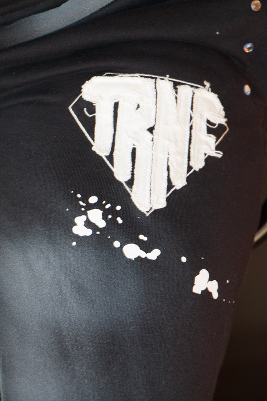 Women TRNF Rhinestone flared sweatpants "Black"