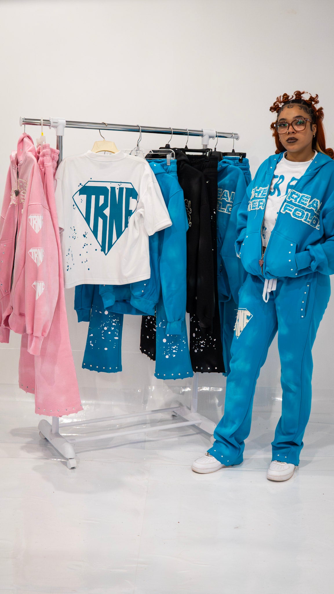 TRNF VOL.2 Rhinestone Flared Sweatpants